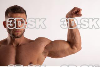 Arm muscles anatomy reference of bodybuilder Harold 0008